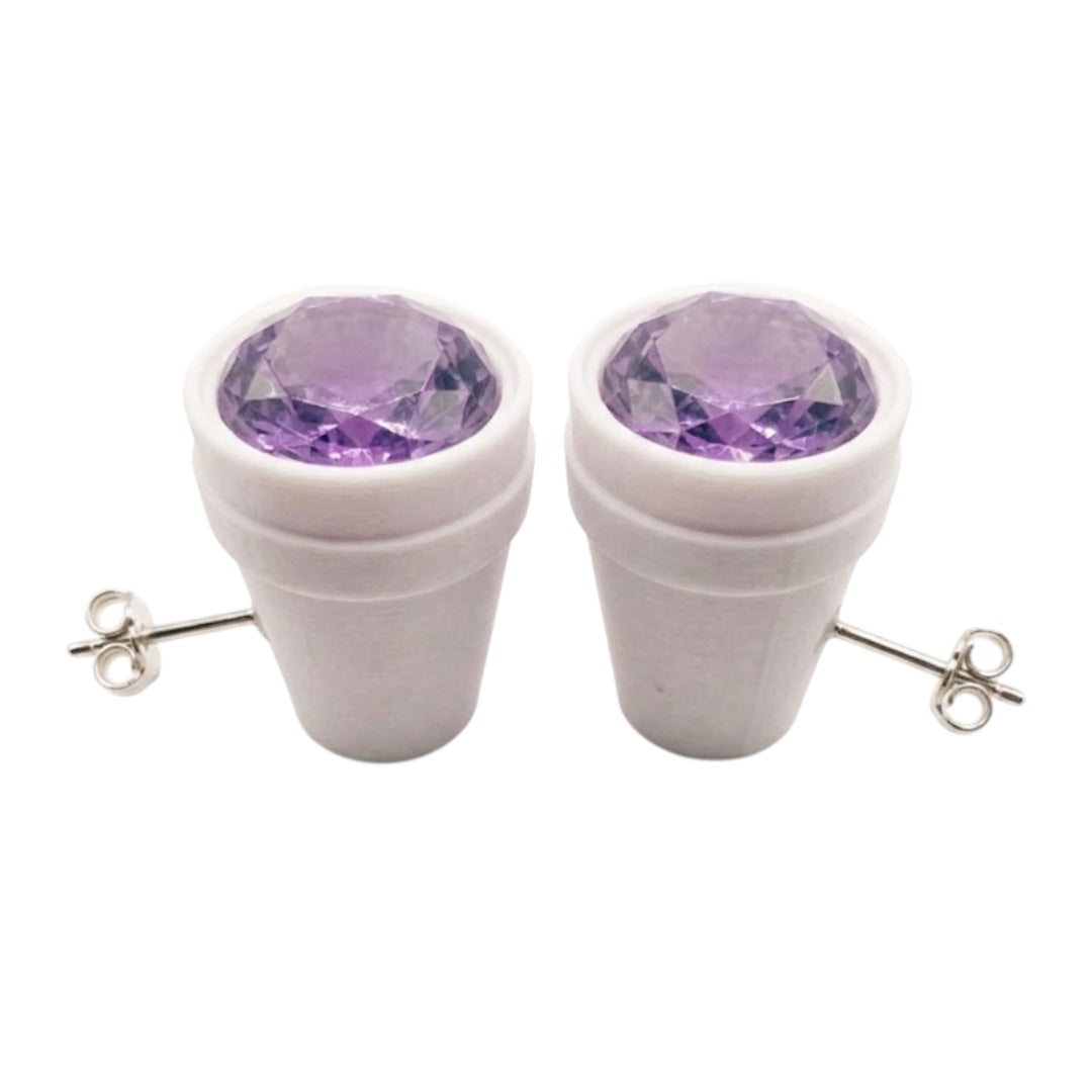 Double cup earrings