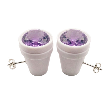 Double cup earrings